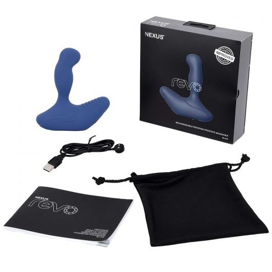 Синий вибромассажер простаты NEXUS REVO 2.0 с вращающейся головкой - Nexus Range - в Иваново купить с доставкой