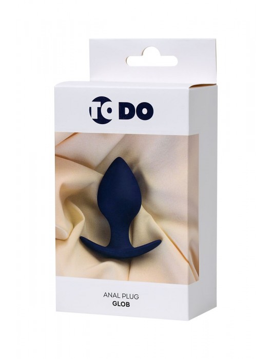 Фиолетовая силиконовая анальная пробка Glob - 10 см. - ToyFa