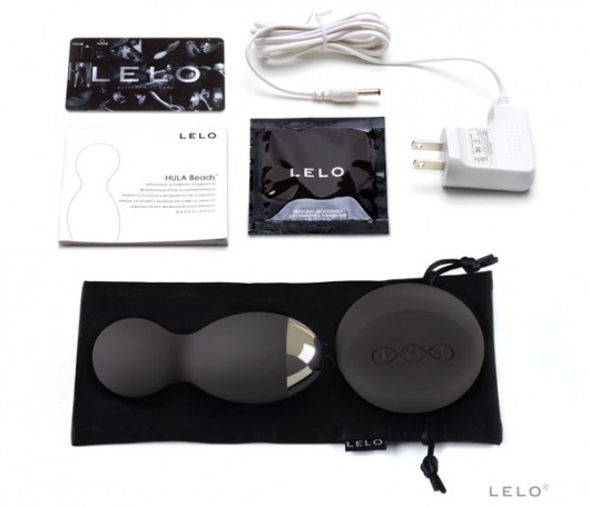 Вагинальные шарики Hula Beads Black с ДУ - Lelo