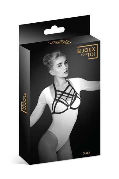Черная упряжь на грудь Clara - Bijoux Pour Toi - купить с доставкой в Иваново