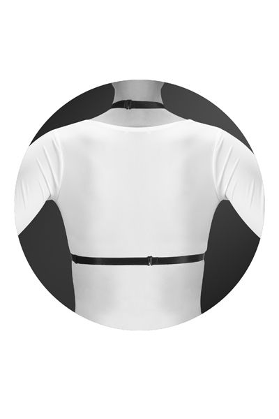 Черная упряжь на грудь Clara - Bijoux Pour Toi - купить с доставкой в Иваново