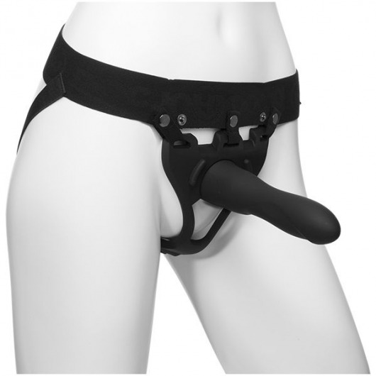 Черный полый страпон с креплением Body Extensions BE Strong - 19,05 см. - Doc Johnson - купить с доставкой в Иваново