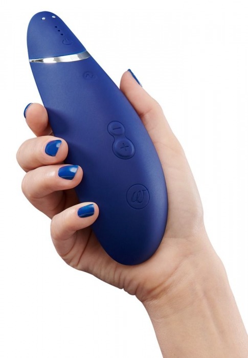 Синий бесконтактный клиторальный стимулятор Womanizer Premium - Womanizer