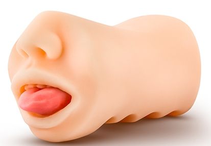 Телесный мастурбатор-ротик с язычком Oral Anne - Blush Novelties - в Иваново купить с доставкой