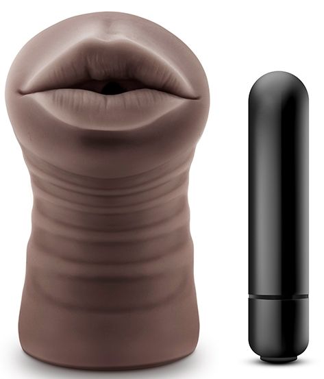 Коричневый мастурбатор-ротик Heather - Blush Novelties - в Иваново купить с доставкой