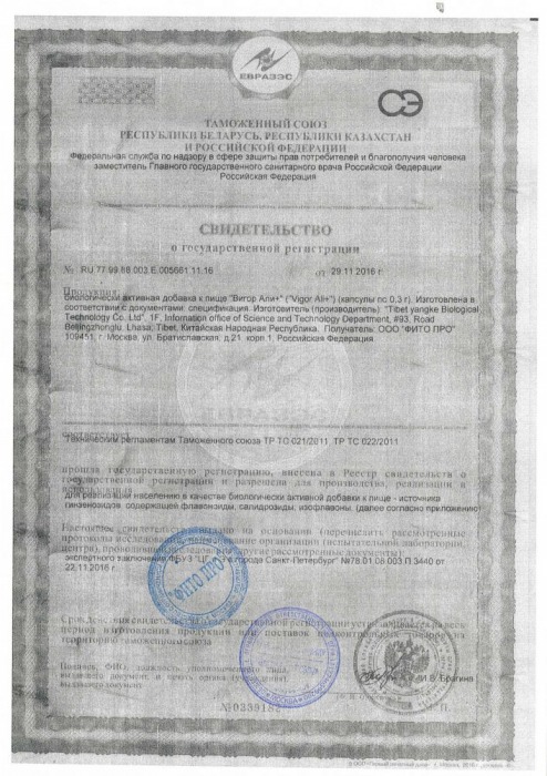 БАД для мужчин  Вигор Али+  - 10 капсул (0,3 гр.) - ФИТО ПРО - купить с доставкой в Иваново