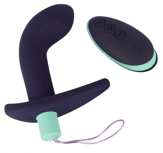 Темно-фиолетовый вибростимулятор простаты с пультом ДУ Remote Controlled Prostate Plug - Orion - в Иваново купить с доставкой