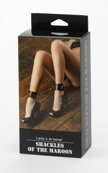 Бордовые оковы на ноги Ladys Arsenal - БДСМ Арсенал - купить с доставкой в Иваново