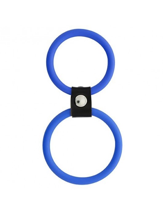 Синее двойное эрекционное кольцо Dual Rings Blue - Dream Toys - в Иваново купить с доставкой