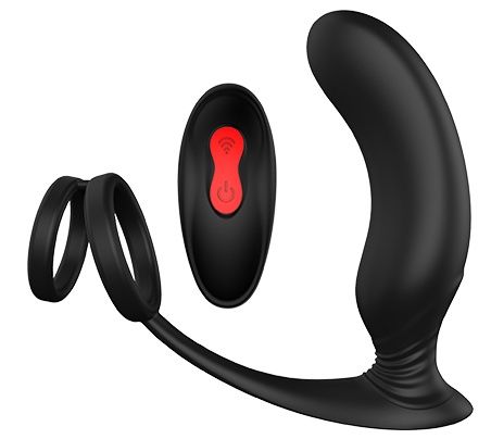 Черный массажер простаты REMOTE P-PLEASER - Dream Toys - в Иваново купить с доставкой