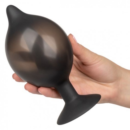 Расширяющаяся анальная пробка со съемным шлангом Large Silicone Inflatable Plug - 13,25 см. - California Exotic Novelties