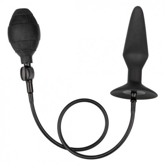 Расширяющаяся анальная пробка со съемным шлангом Large Silicone Inflatable Plug - 13,25 см. - California Exotic Novelties