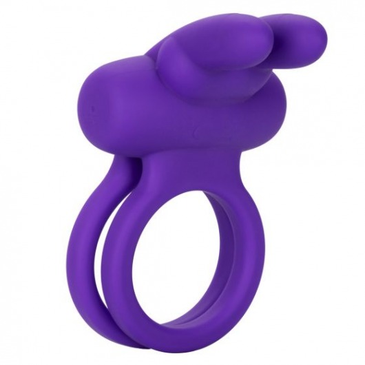 Фиолетовое двойное эрекционное кольцо Silicone Rechargeable Dual Rockin Rabbit - California Exotic Novelties - в Иваново купить с доставкой