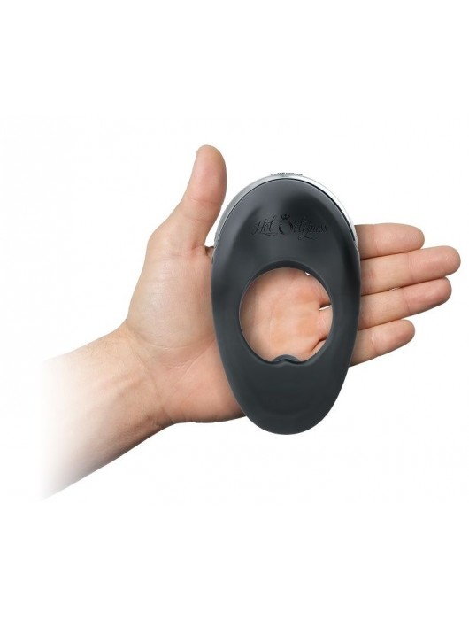 Черное эрекционное виброкольцо с двумя виброэлементами ATOM PLUS - Hot Octopuss - в Иваново купить с доставкой