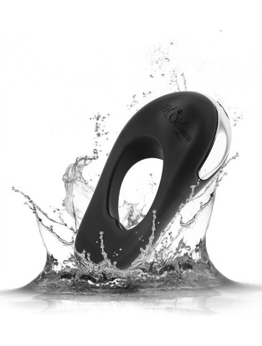 Черное эрекционное виброкольцо с двумя виброэлементами ATOM PLUS - Hot Octopuss - в Иваново купить с доставкой