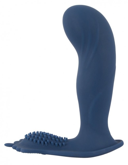 Синий вибростимулятор простаты Vibrating Butt Plug - 11,7 см. - Orion - в Иваново купить с доставкой