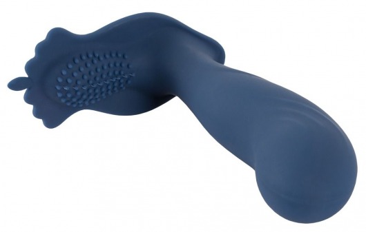 Синий вибростимулятор простаты Vibrating Butt Plug - 11,7 см. - Orion - в Иваново купить с доставкой