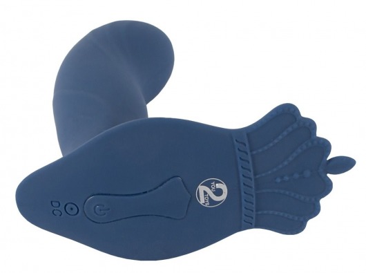 Синий вибростимулятор простаты Vibrating Butt Plug - 11,7 см. - Orion - в Иваново купить с доставкой
