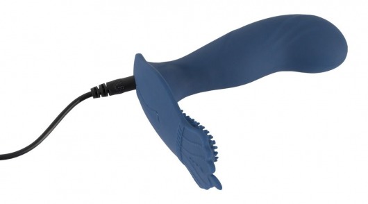 Синий вибростимулятор простаты Vibrating Butt Plug - 11,7 см. - Orion - в Иваново купить с доставкой