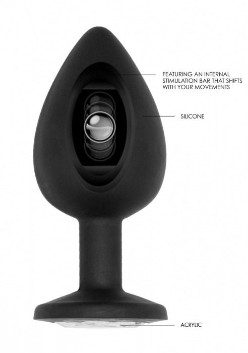 Черная анальная пробка N 91 Self Penetrating Butt Plug - 9,5 см. - Shots Media BV