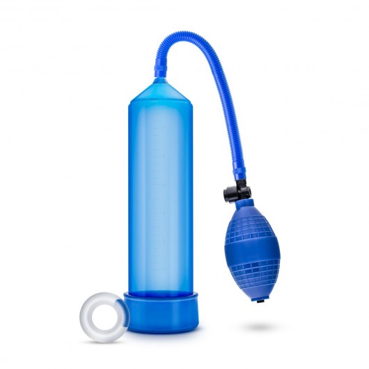 Синяя ручная вакуумная помпа Male Enhancement Pump - Blush Novelties - в Иваново купить с доставкой