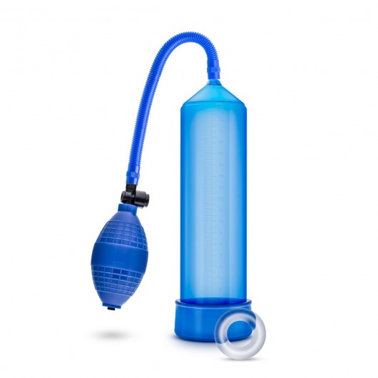 Синяя ручная вакуумная помпа Male Enhancement Pump - Blush Novelties - в Иваново купить с доставкой