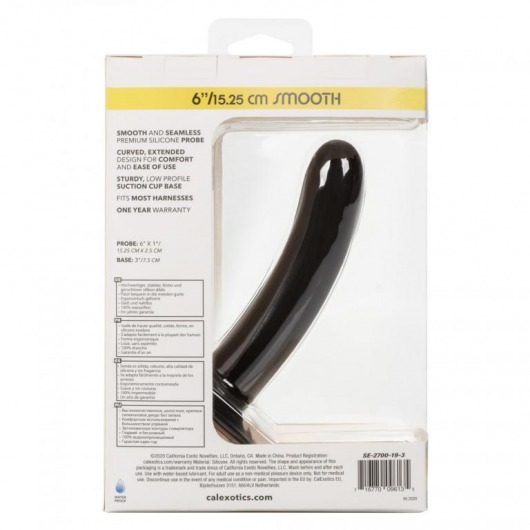 Черный анальный стимулятор Silicone Smooth Probe - 15,25 см. - California Exotic Novelties - купить с доставкой в Иваново