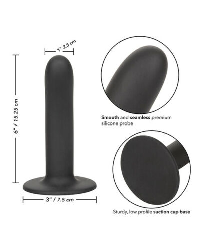 Черный анальный стимулятор Silicone Smooth Probe - 15,25 см. - California Exotic Novelties - купить с доставкой в Иваново