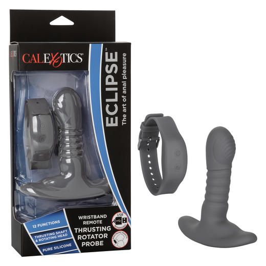 Серый массажер простаты Thrusting Rotator Probe - 11,25 см. - California Exotic Novelties - в Иваново купить с доставкой