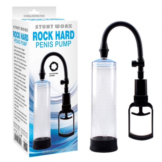 Прозрачная поршневая помпа Rock Hard Penis Pump - Chisa - в Иваново купить с доставкой