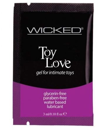 Лубрикант на водной основе для использования с игрушками WICKED Toy Love - 3 мл. - Wicked - купить с доставкой в Иваново