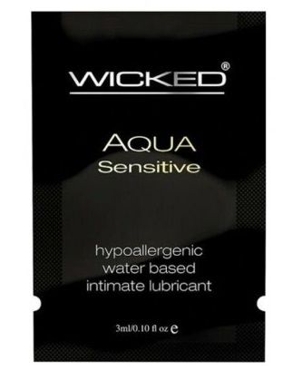 Мягкий лубрикант на водной основе WICKED AQUA Sensitive - 3 мл. - Wicked - купить с доставкой в Иваново