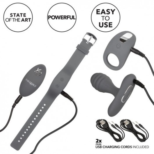 Серый вибронабор Silicone Remote Adventure Set - California Exotic Novelties