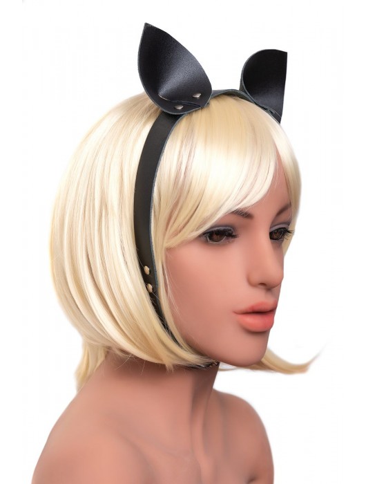 Оригинальные ушки  Кошка  на кожаном ремешке - Штучки-дрючки купить с доставкой