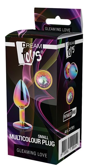 Голографическая анальная втулка с радужным кристаллом - 7,1 см. - Dream Toys - купить с доставкой в Иваново