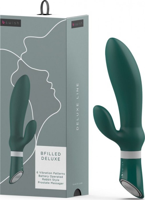 Зеленый вибромассажер простаты Bfilled Deluxe - 21 см. - B Swish - в Иваново купить с доставкой