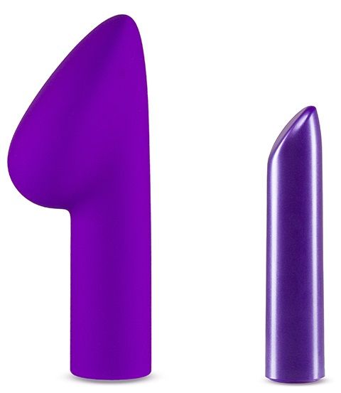 Фиолетовый вибромассажер B4 - 13,97 см. - Blush Novelties