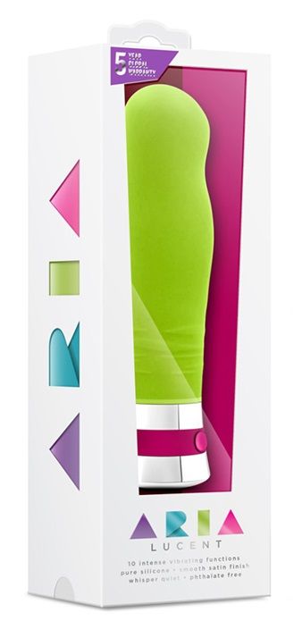 Лаймовый вибромассажер LUCENT - 17,2 см. - Blush Novelties