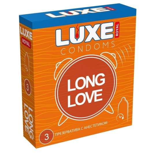 Презервативы с продлевающим эффектом LUXE Royal Long Love - 3 шт. - Luxe - купить с доставкой в Иваново