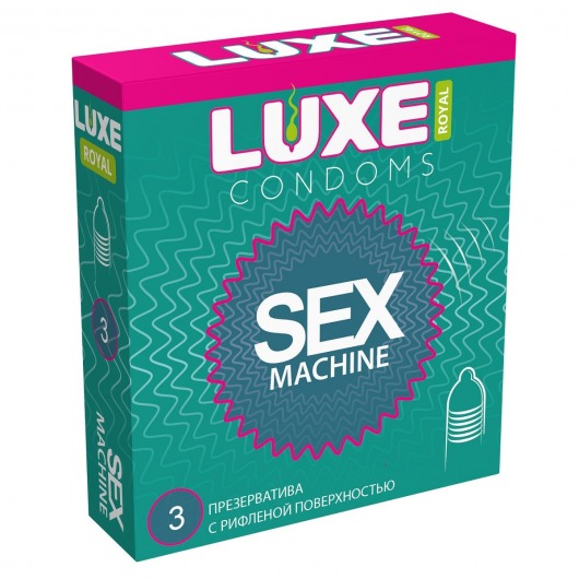 Ребристые презервативы LUXE Royal Sex Machine - 3 шт. - Luxe - купить с доставкой в Иваново