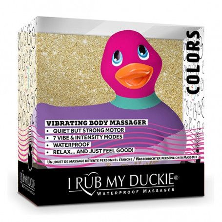 Фиолетово-розовый вибратор-уточка I Rub My Duckie 2.0 Colors - Big Teaze Toys - купить с доставкой в Иваново