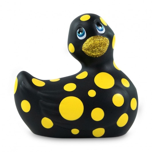 Черный вибратор-уточка I Rub My Duckie 2.0 Happiness в жёлтый горох - Big Teaze Toys - купить с доставкой в Иваново