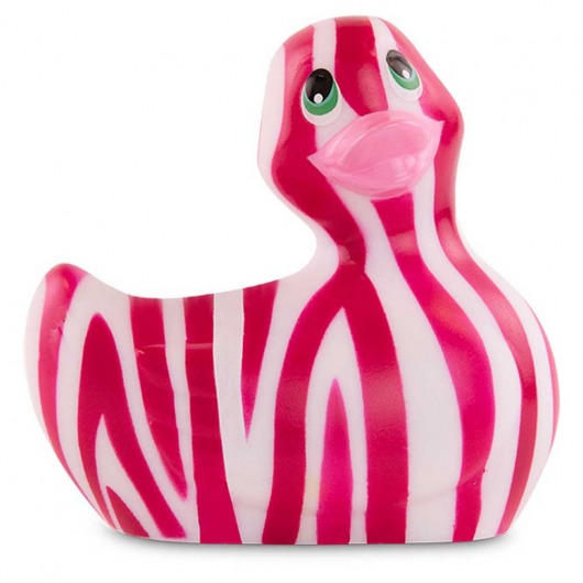 Вибратор-уточка I Rub My Duckie 2.0 Wild с розово-белым анималистическим принтом - Big Teaze Toys - купить с доставкой в Иваново