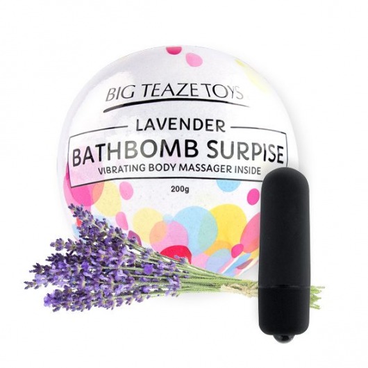 Бомбочка для ванны Bath Bomb Surprise Lavander + вибропуля -  - Магазин феромонов в Иваново