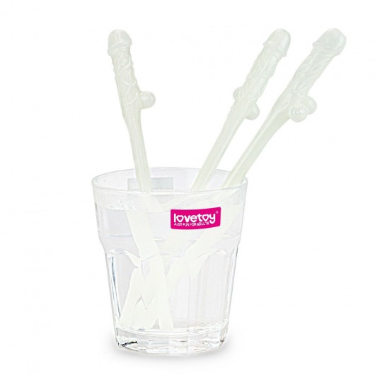 Светящиеся в темноте трубочки для напитков в виде пенисов Willy Straws - 9 шт. - Lovetoy - купить с доставкой в Иваново