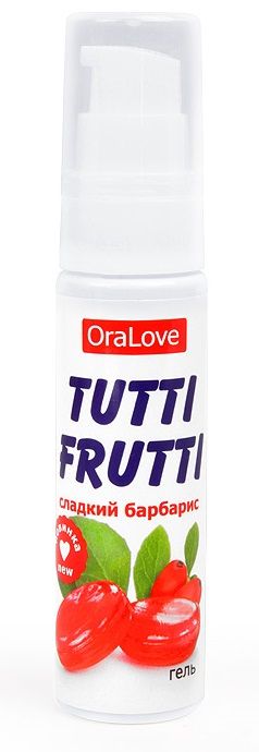 Гель-смазка Tutti-frutti со вкусом барбариса - 30 гр. - Биоритм - купить с доставкой в Иваново