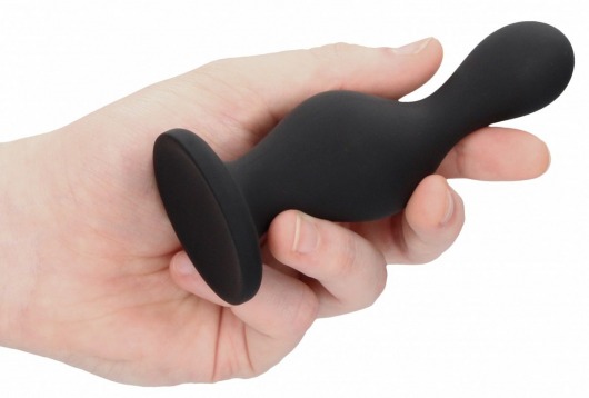Черная анальная пробка Wave Butt Plug - 11,3 см. - Shots Media BV