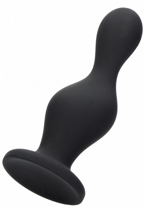 Черная анальная пробка Wave Butt Plug - 11,3 см. - Shots Media BV
