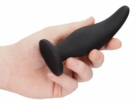 Черная анальная пробка Curve Butt Plug - 11,4 см. - Shots Media BV