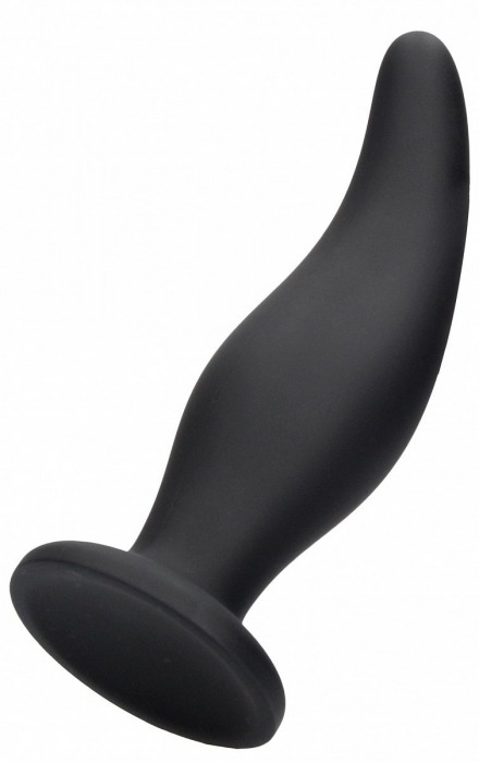 Черная анальная пробка Curve Butt Plug - 11,4 см. - Shots Media BV